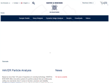 Tablet Screenshot of haverparticleanalysis.com